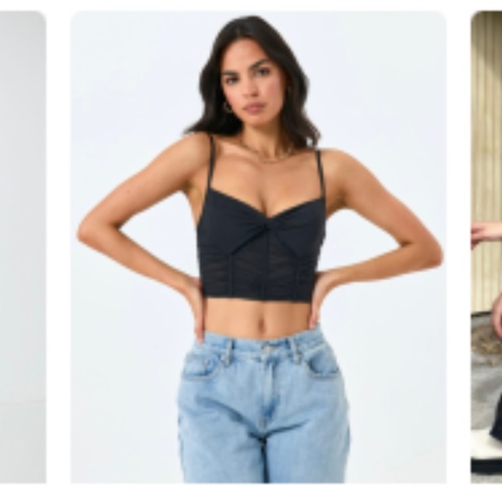 Mesh Twist Front Corset